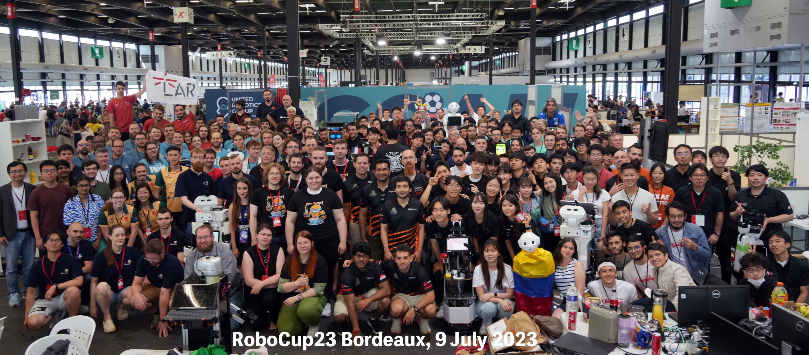 RoboCup@Home teams at the RoboCup WorldCup in Bordeaux 2023. © Okada Hiroyu